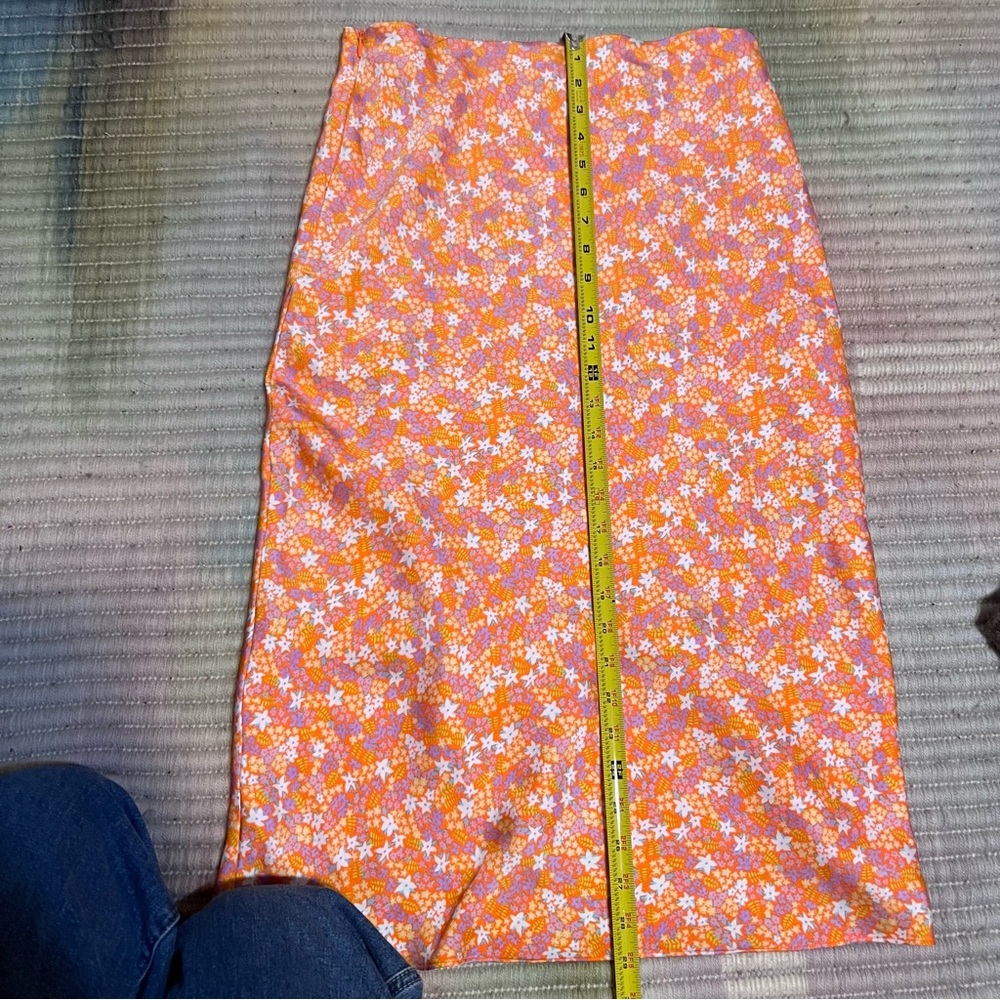Floral Orange Skirt - Picture 4 of 5